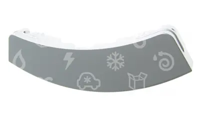 madlo dveří pračky SAMSUNG F1045AV, F1245AV, J1255AVGW, stříbrné